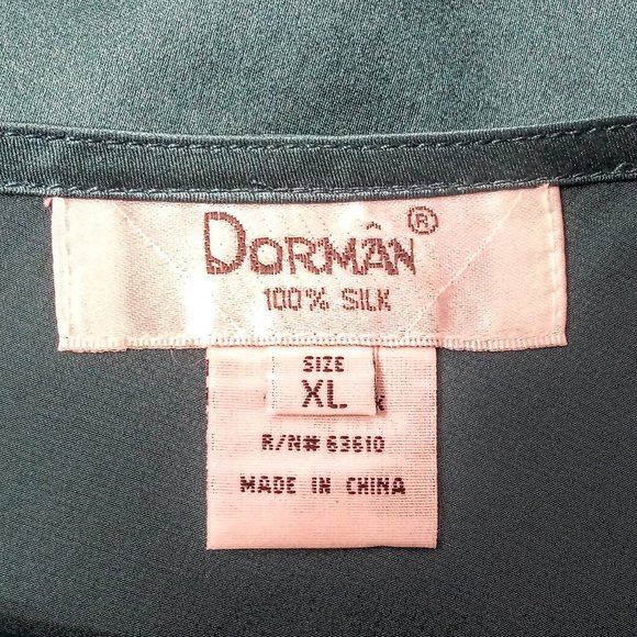 Dorman Teal 100% Silk Cowl Neck Sleeveless Top NWT - Picture 3 of 4